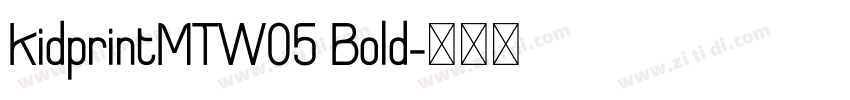 KidprintMTW05 Bold字体转换